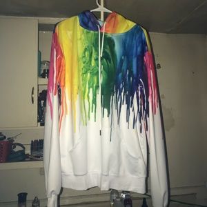 Paint Splatter Hoodie size large
